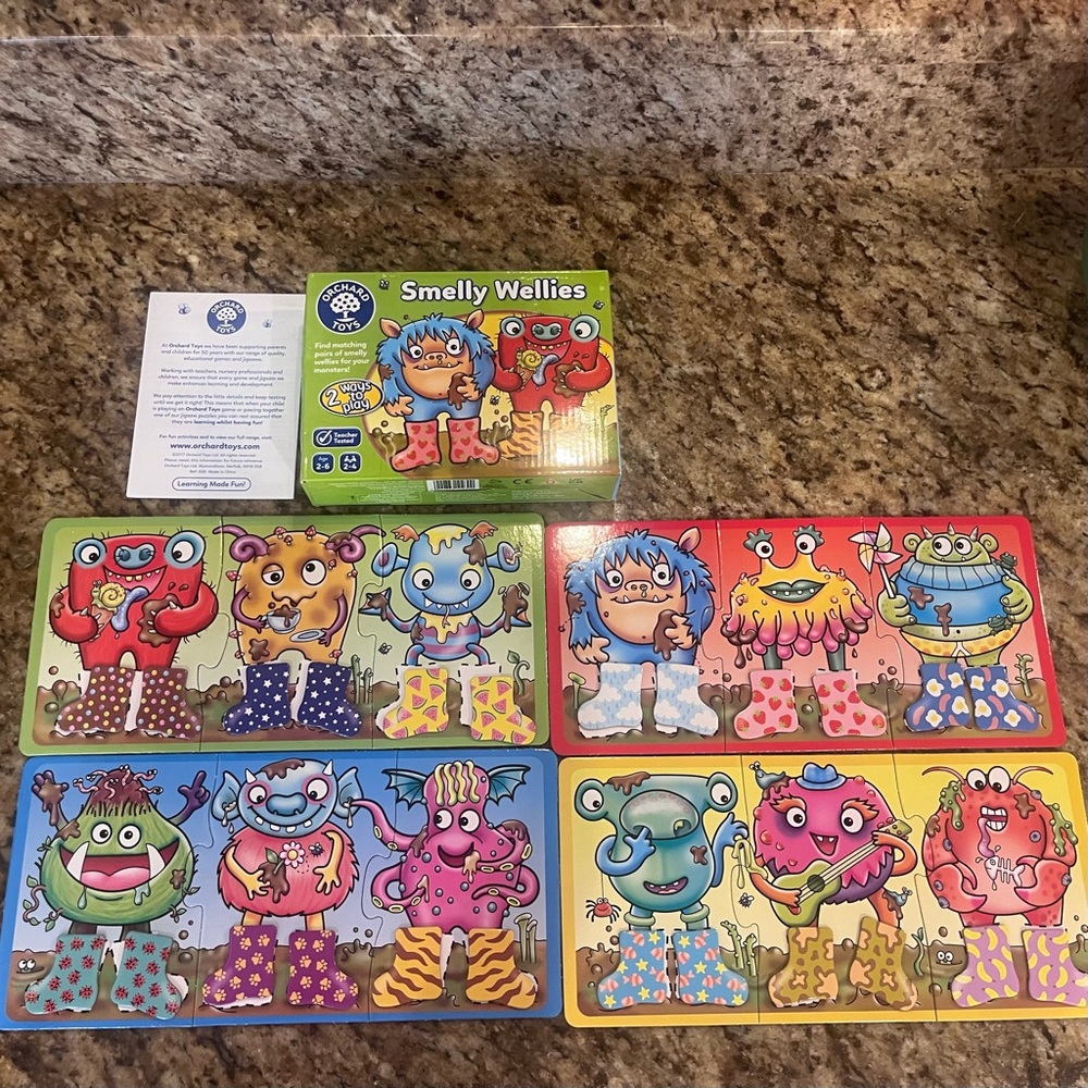 ORCHARD TOYS Smelly Wellies Game matching game Complete Educational